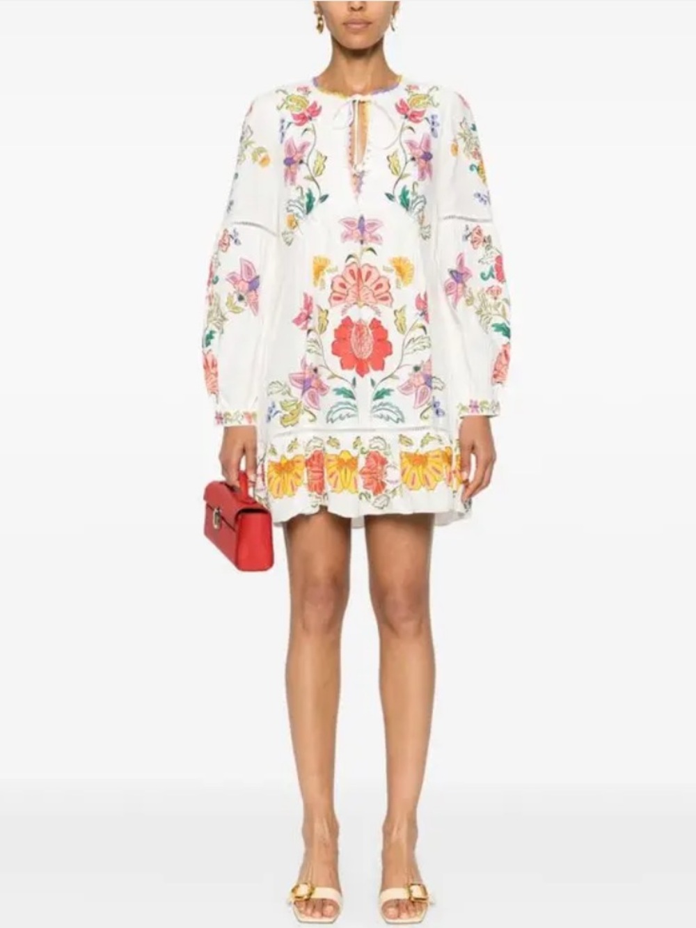 FARM Rio Floral Insects Mini Dress S - Picture 2 of 15
